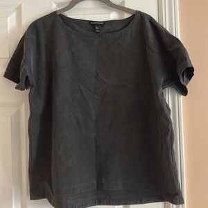 Eileen Fisher charcoal gray shirt. Size XXS